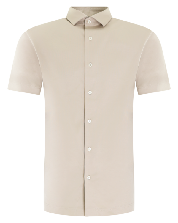 Heren Interlock Supima Overhemd Beige