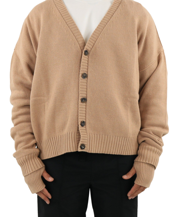 Heren Oversized Logo Vest Natur