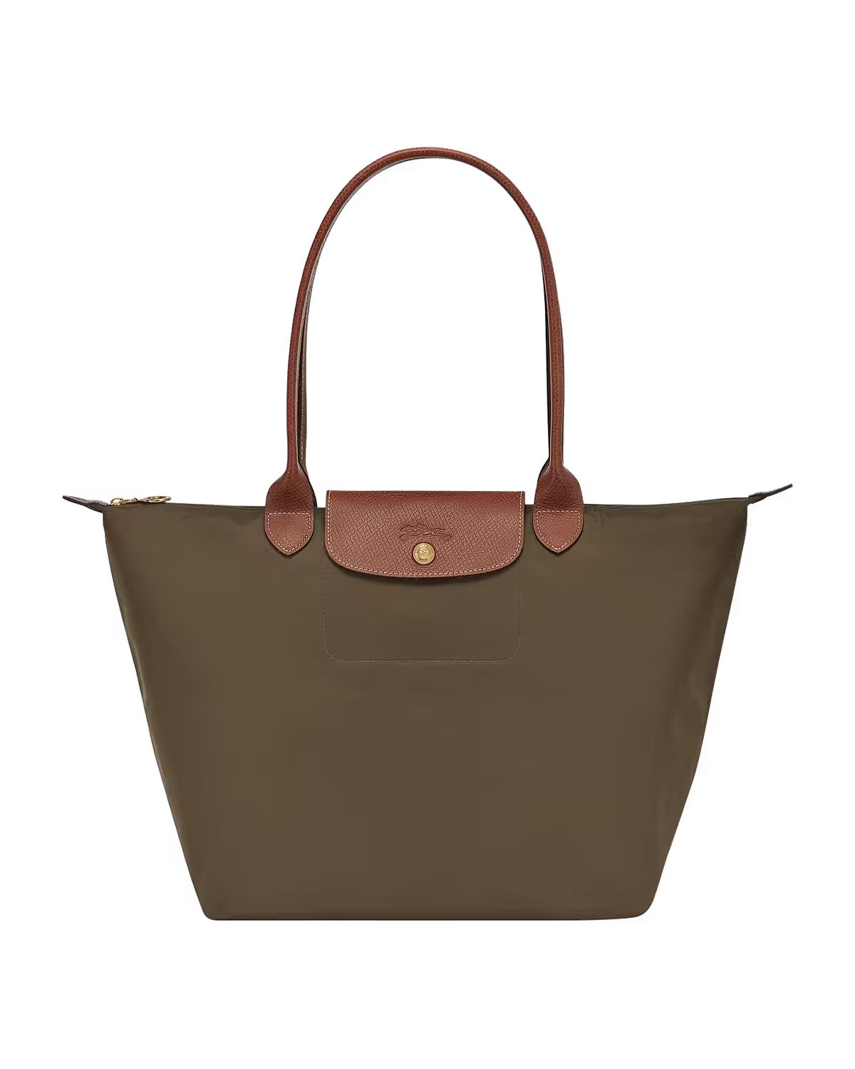 Longchamp Le Pliage Original Large Shoulder Bag Black in Khaki