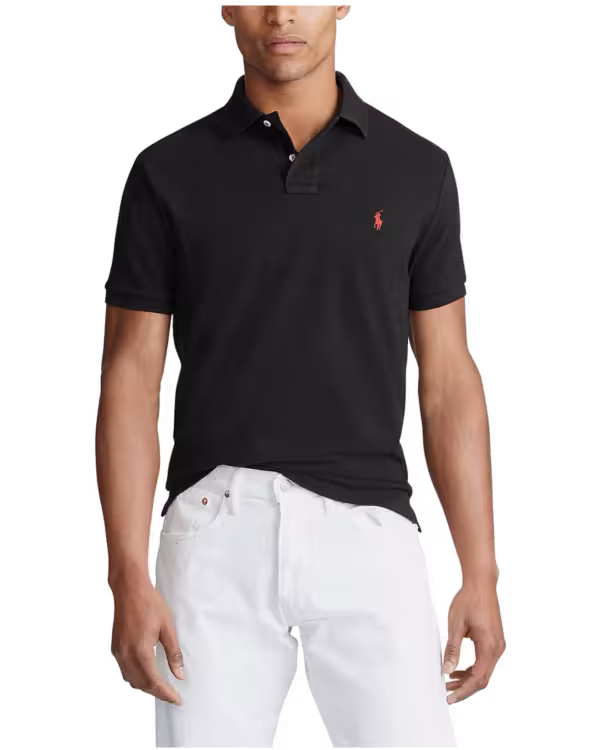 Heren Short Sleeve Custom Fit Mesh Polo
