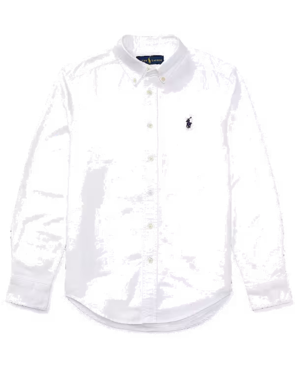 Kinder Solid Katoenen Oxford Overhemd (8-14 jaar)