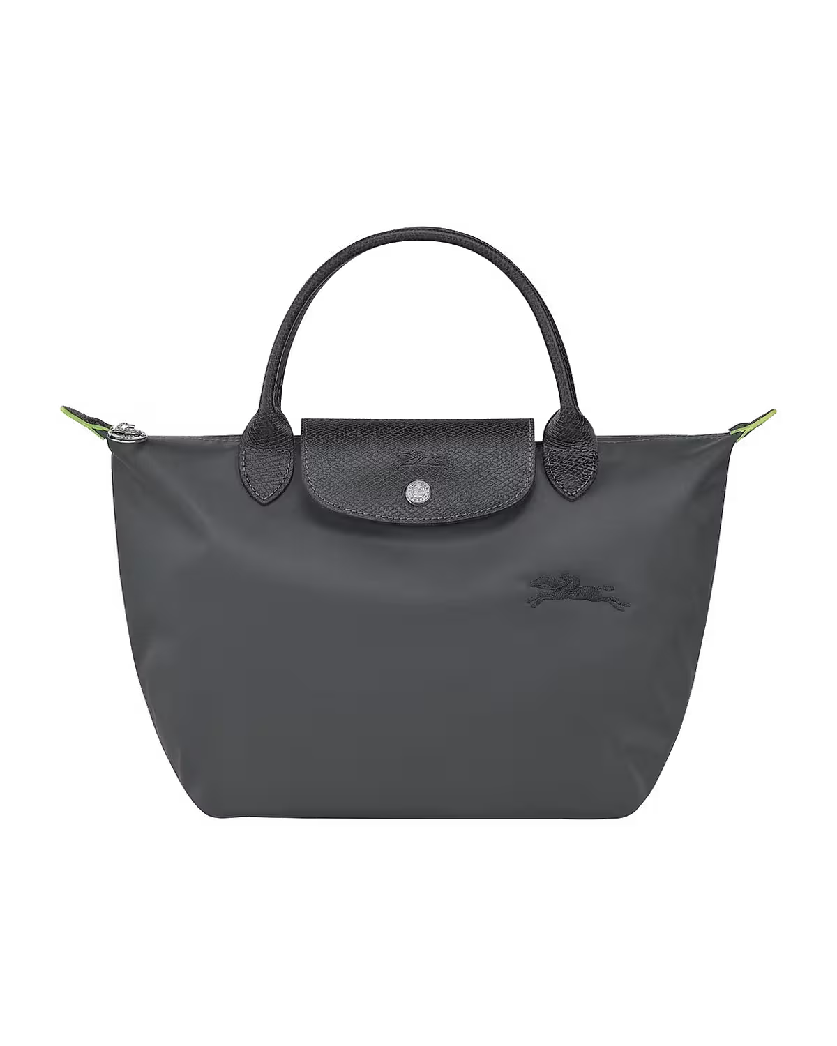 Longchamp Le Pliage Green Small Top Handle Bag in Graphite