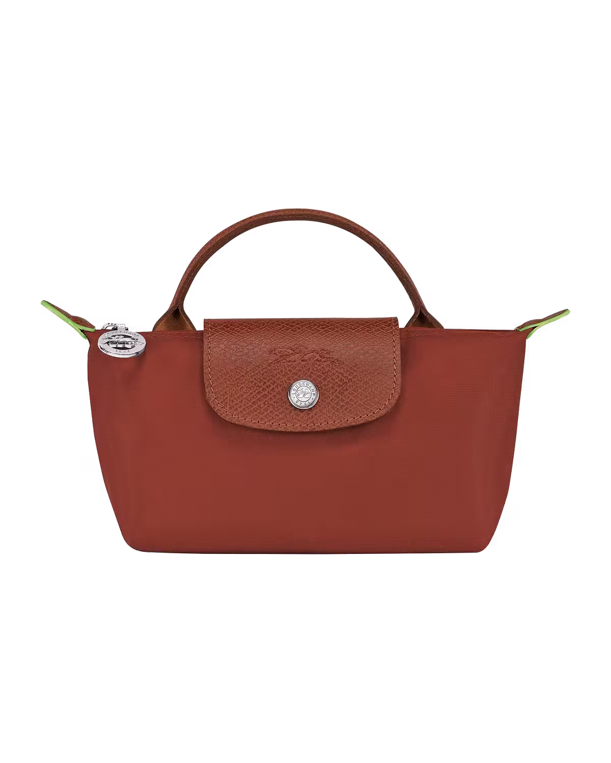 Longchamp Le Pliage Green Clutch Chestnut in Chestnut