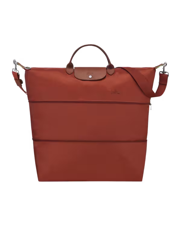 Longchamp Le Pliage Green Extensible travel bag S in Chestnut