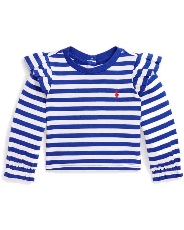 Kids Striped Ruffled Cotton-Modal Top (3 Mths - 24 Mths)