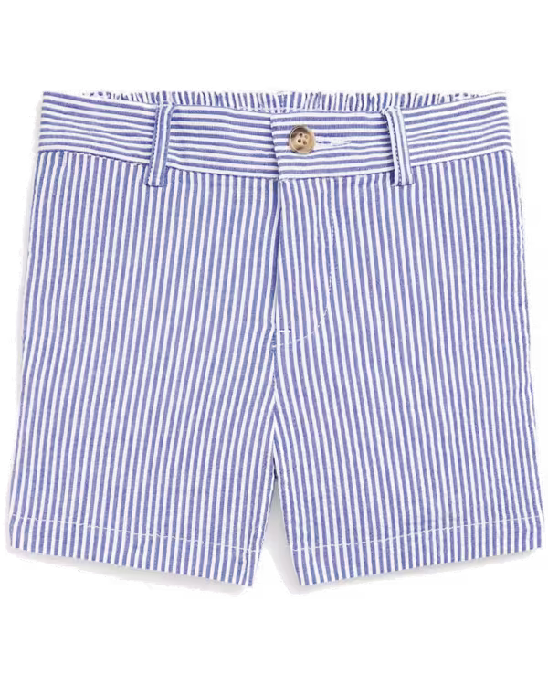 Stretch Katoenen Seersucker Short (3-24 maanden)