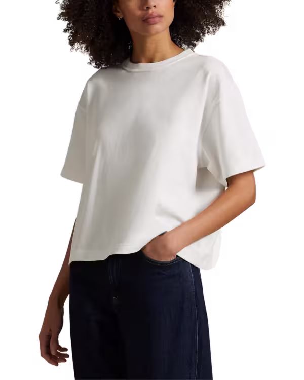 Relaxed Crop Fit Katoenen Jersey Tee