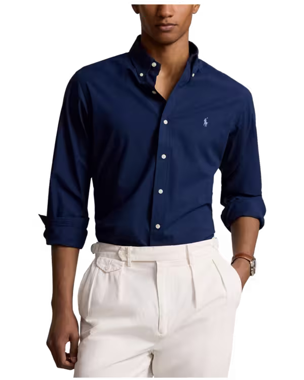 Custom Fit Stretch Poplin Overhemd
