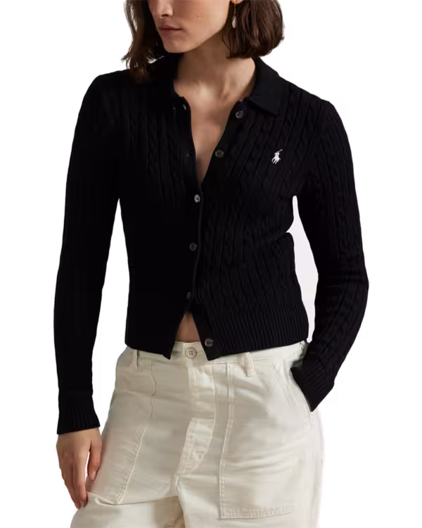 Kabelgebreide Katoenen Bodywarmer