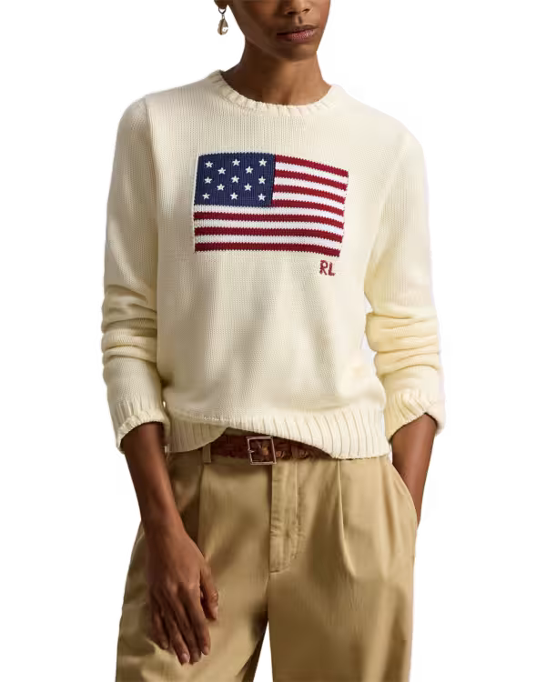Flag Katoenen Crewneck Trui