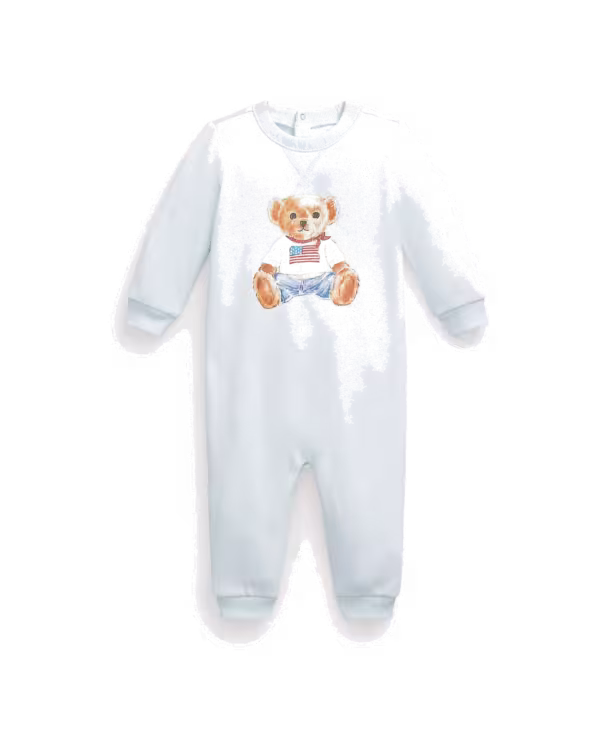 Polo Bear Fleece Coverall (Nb-9 maanden)