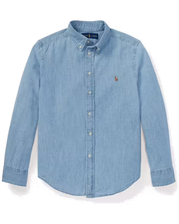 Katoenen Chambray Overhemd (8-20 jaar)
