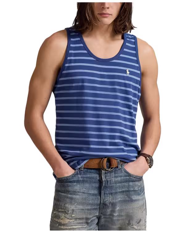 Classic Fit Gestreepte Jersey Tank