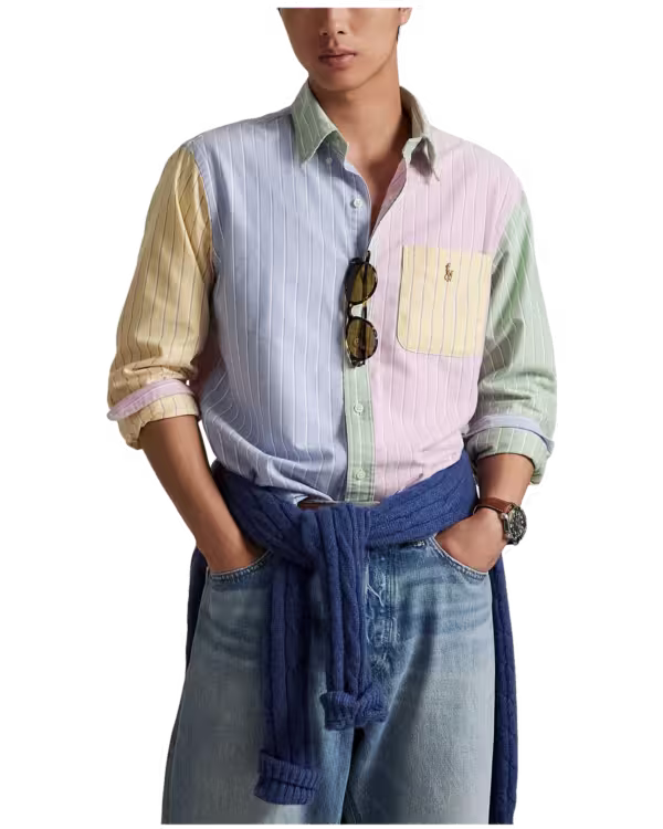 Custom Fit Gestreepte Oxford Fun Overhemd