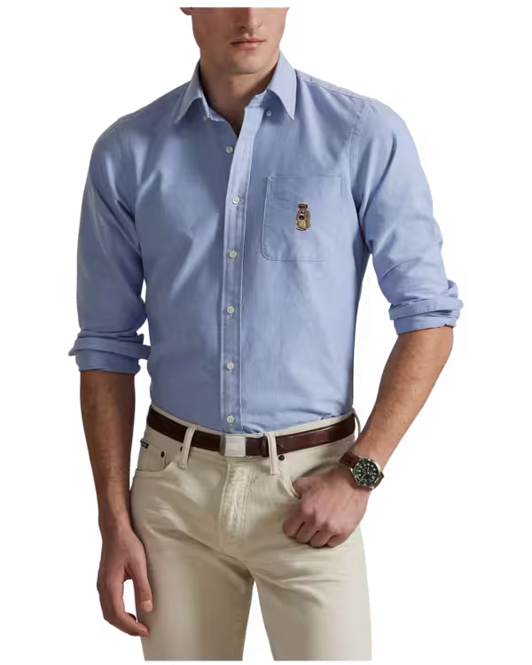 Custom Fit Polo Bear Oxford Overhemd