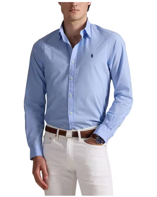Slim Fit Stretch Poplin Overhemd