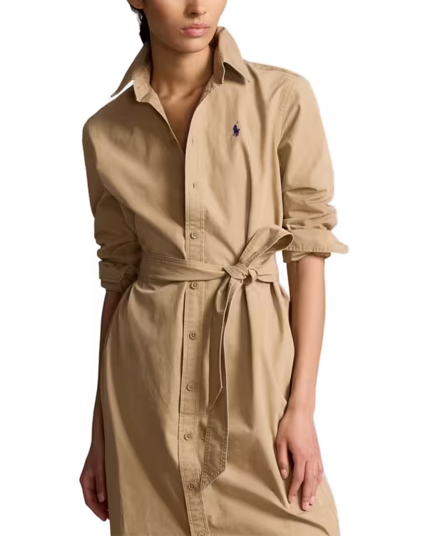 Belted Katoenen Midi Blousejurk