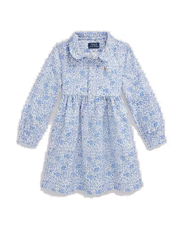 Floral Katoenen Oxford Blousejurk (2-6.5 jaar)