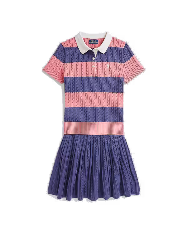 Cable Katoenen Polo Trui & Rok Set (8-20 jaar)