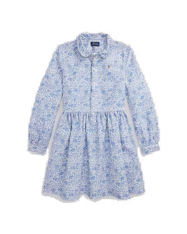Floral Katoenen Oxford Blousejurk (7-16 jaar)