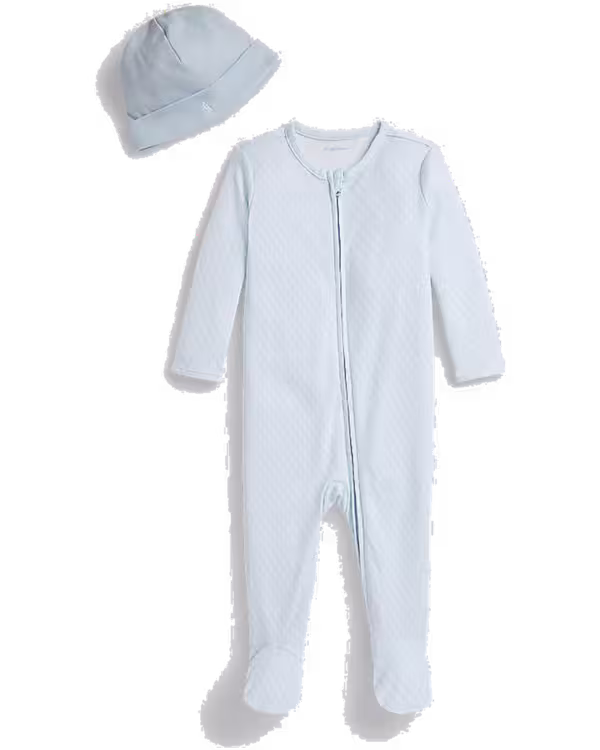 Polo Pony Katoenen Coverall & Beanie Set (Nb-9 maanden)