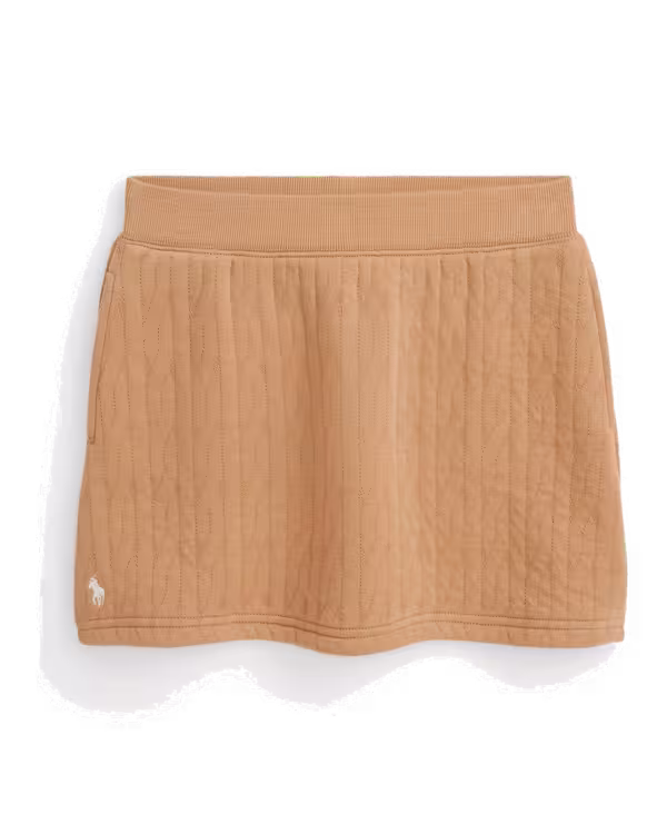 Gewatteerde Cable-Motif Rok (7-16 jaar)
