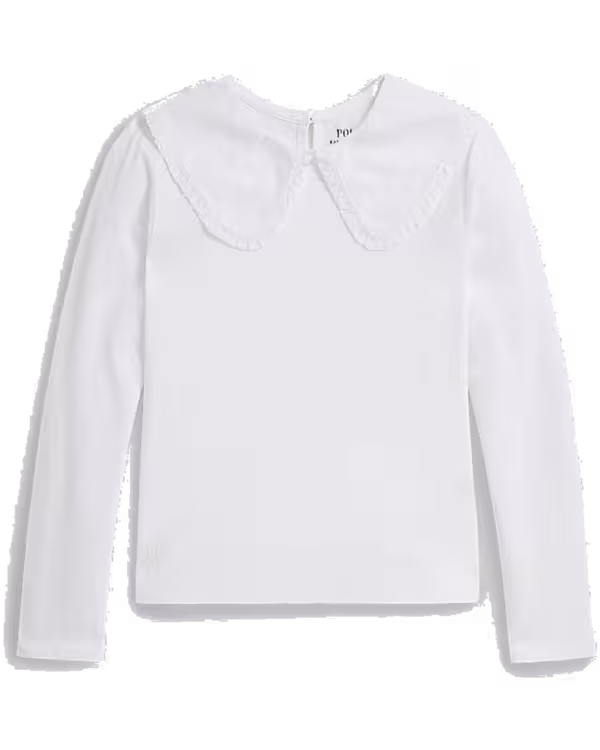 Ruffled Katoenen Jersey Tee (7-16 jaar)
