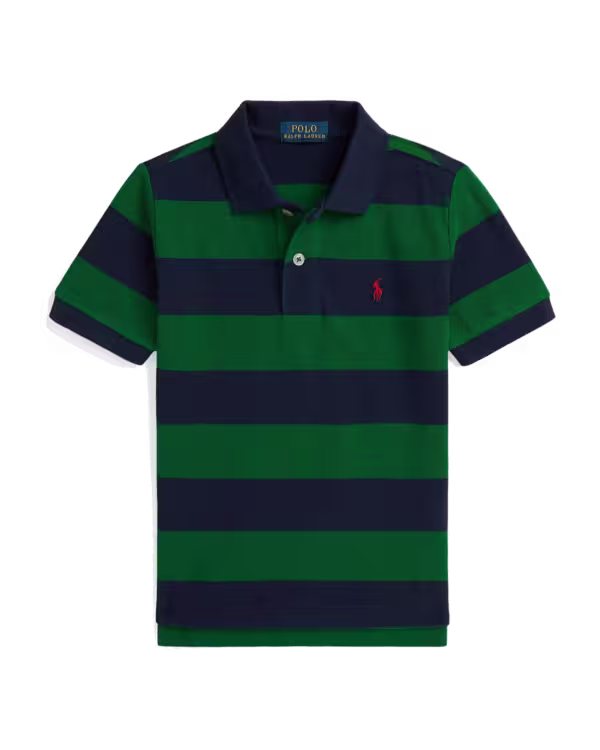 Gestreepte Katoenen Mesh Polo Shirt (2-7 jaar)