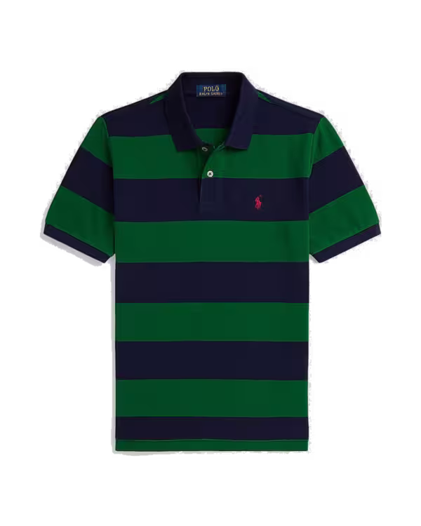Gestreepte Katoenen Mesh Polo Shirt (8-20 jaar)