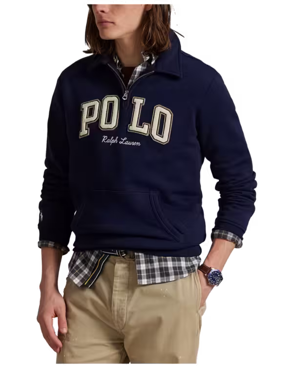 Logo Fleece Collared Sweatshirt