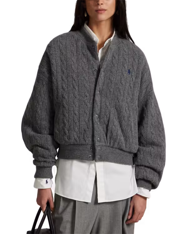 Kabelgebreide Wol-Cashmere Jack