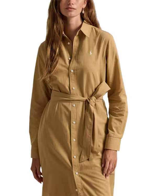 Katoenen-Linnen Belted Blousejurk