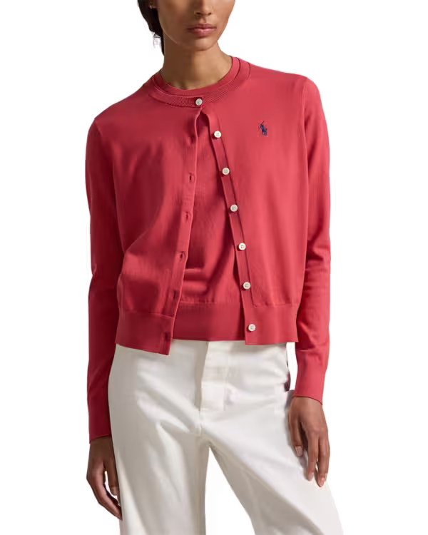 Stretch Katoenen-Blend Crewneck Vest