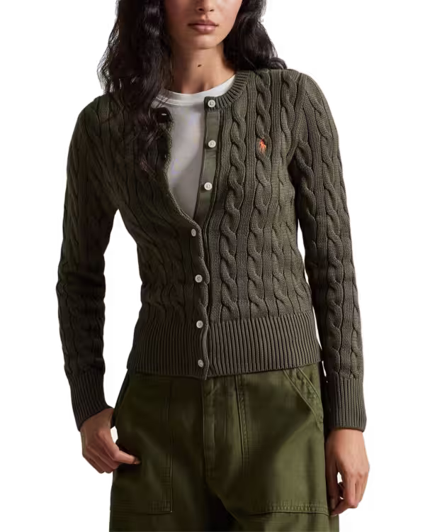 Kabelgebreide Katoenen Crewneck Bodywarmer