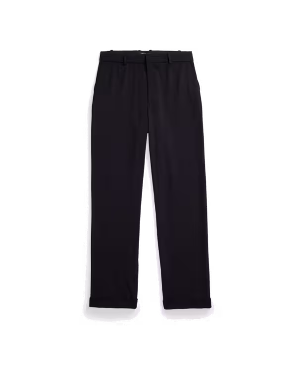 Stretch-Wollen Relaxed Straight Broek