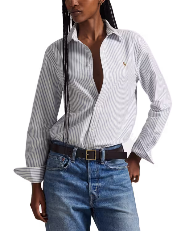 Classic Fit Gestreepte Oxford Overhemd