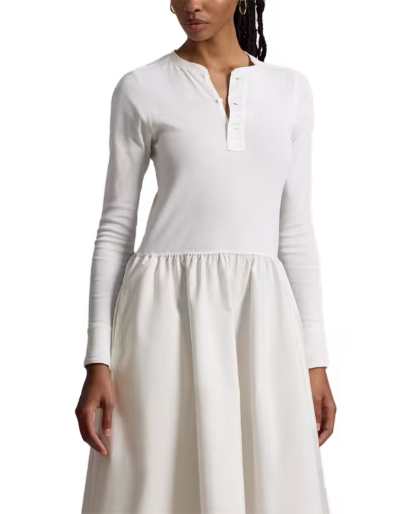 Katoenen Henley Jurk