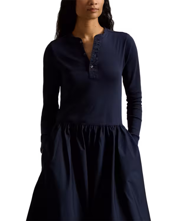 Katoenen Henley Jurk