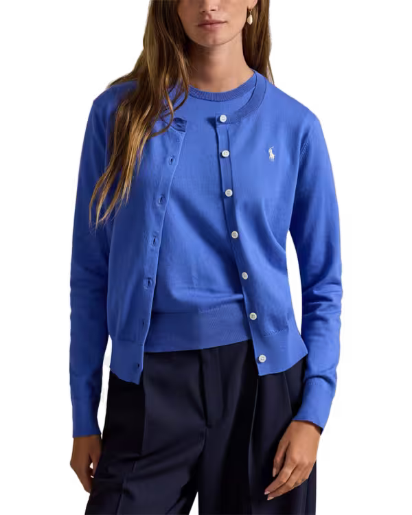 Stretch Katoenen-Blend Crewneck Vest
