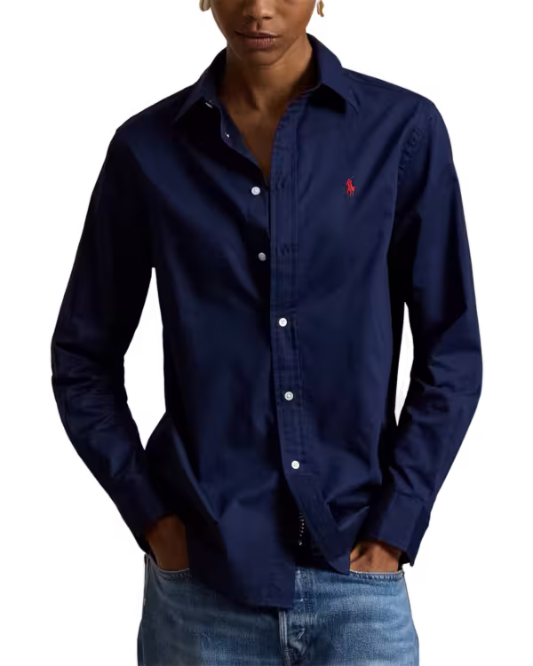 Classic Fit Katoenen Twill Overhemd