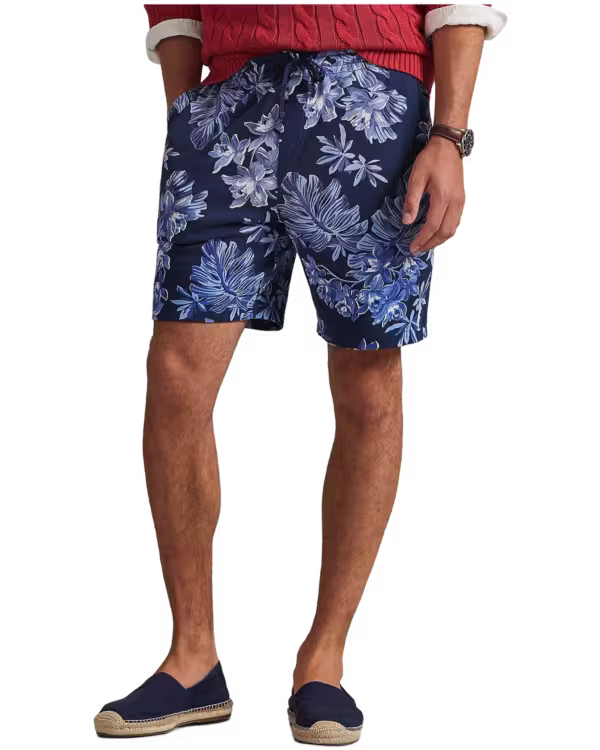 7.5-Inch Tropical-Print Spa Terry Short