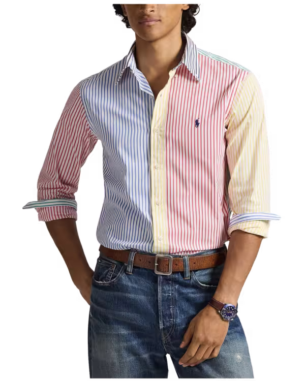 Custom Fit Gestreepte Poplin Fun Overhemd