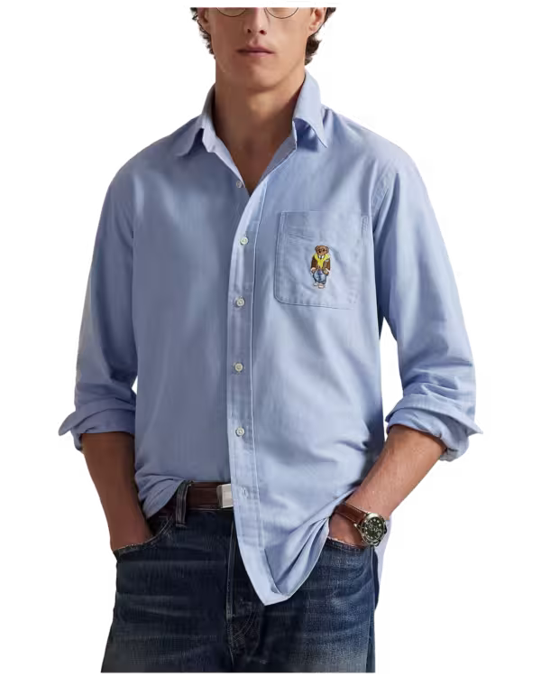 Custom Fit Polo Bear Oxford Overhemd