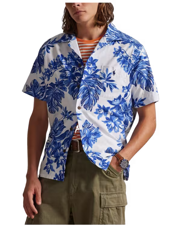 Classic Fit Tropical-Print Camp Overhemd