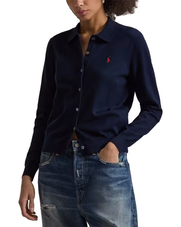 Polo-Collar Buttoned Vest