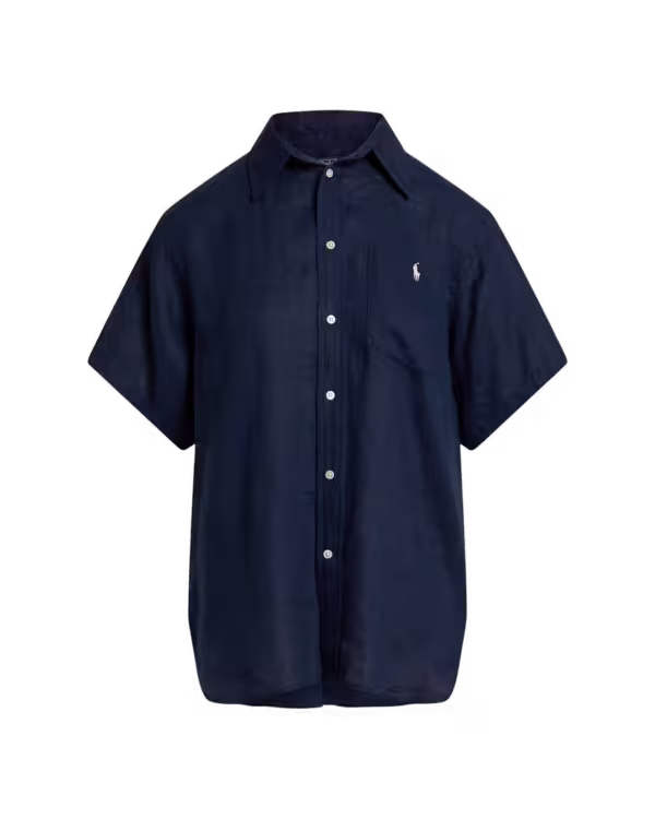 Oversize Fit Linnen Korte mouw Overhemd