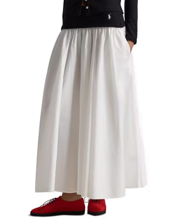 Contrast-Waistband A-Line Rok