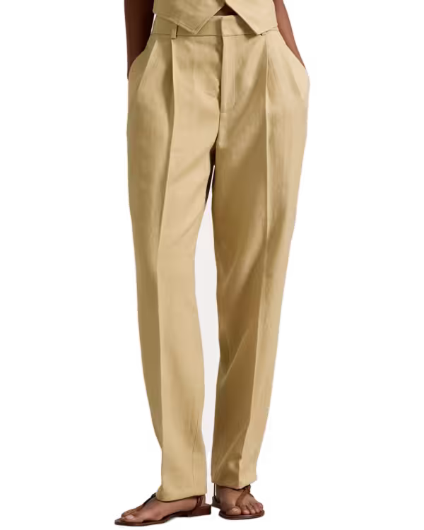 Hemp Pleated Tapered Broek