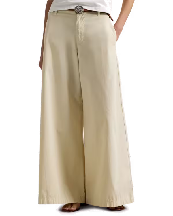 Katoenen Relaxed Wide-Leg Broek