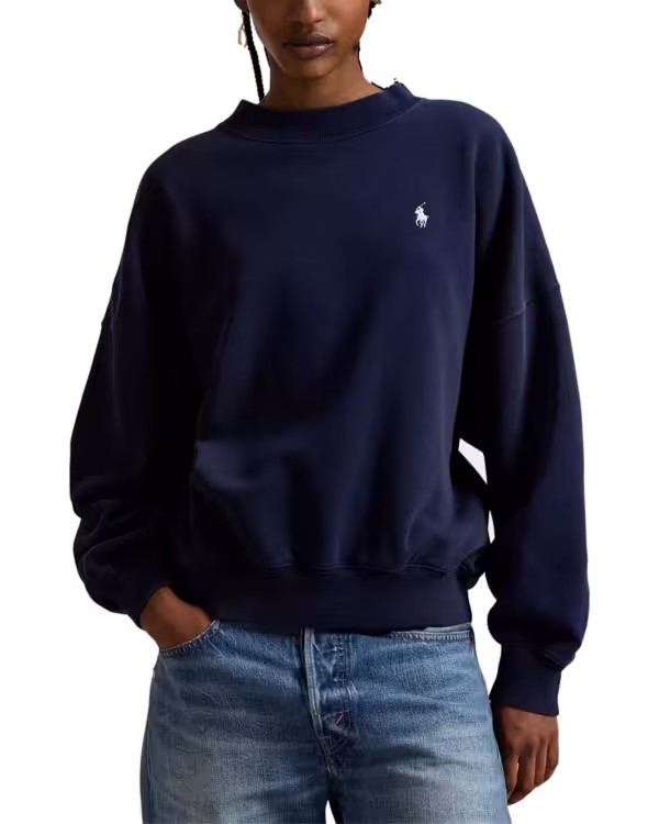 Oversize Back-Logo Fleece Crewneck